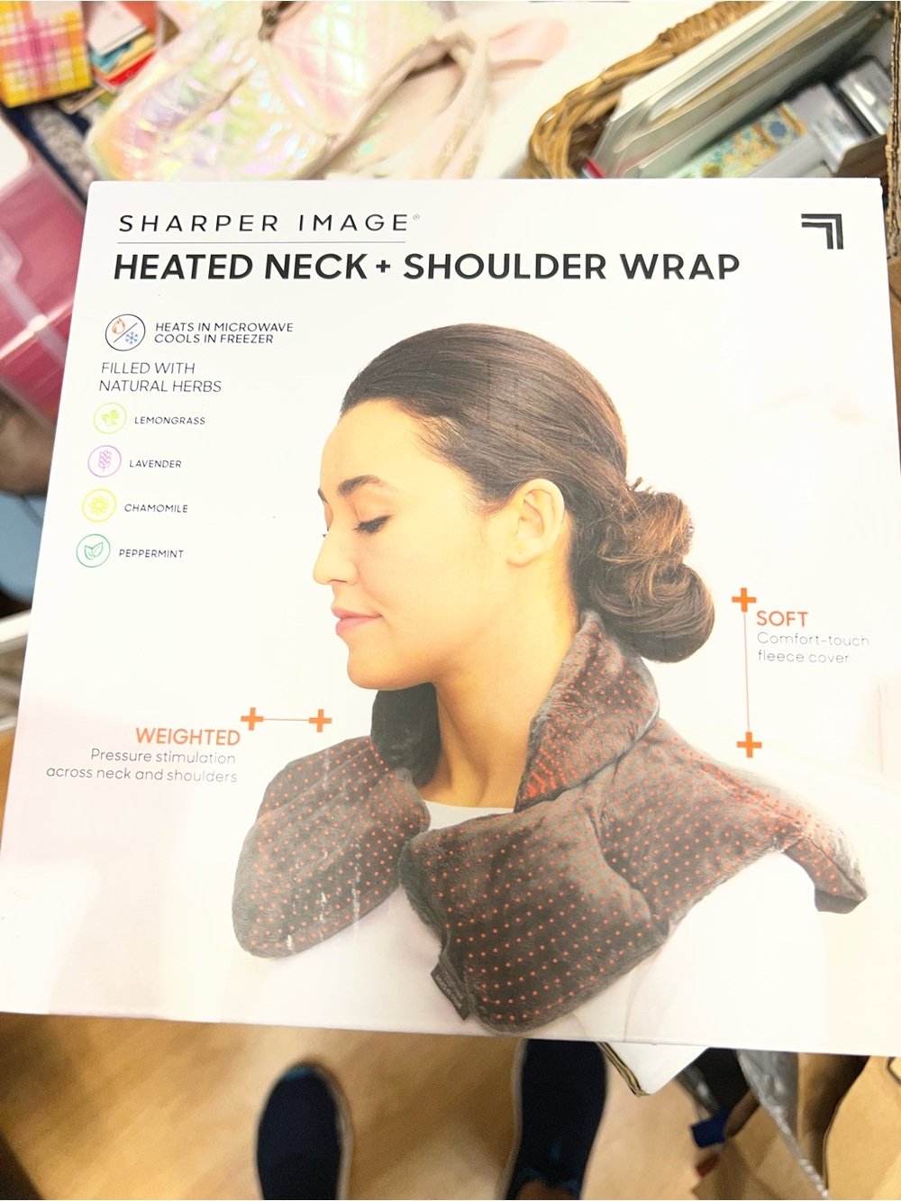 Sharper Image Heated Neck & Shoulder Wrap